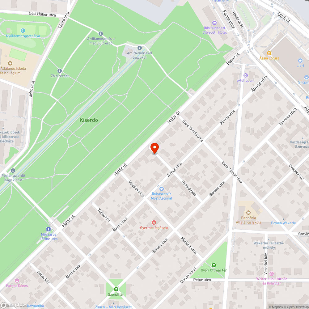 Autóroncs a Peterdy közben bejelentés helye