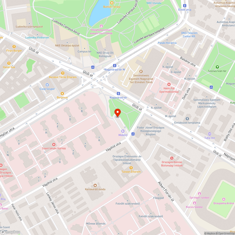 Elhagyott autó bejelentés helye