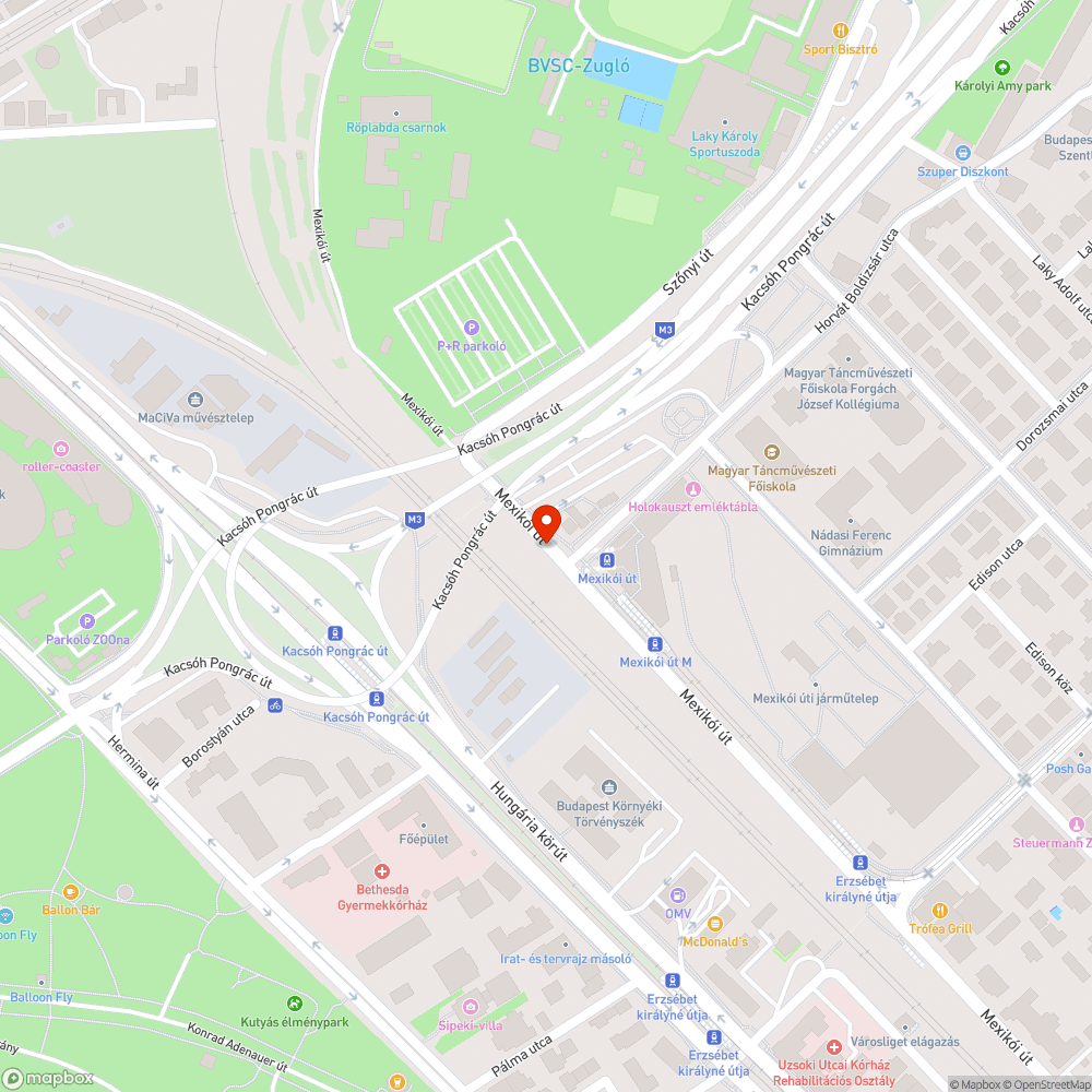 Patkány a Mexikói úti kisföldalatti végállomásnál bejelentés helye