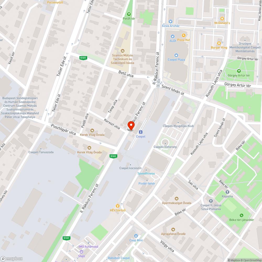 Csepel HÉV végállomás - nem működő telefonfülke ( +3614209176) világítás bejelentés helye