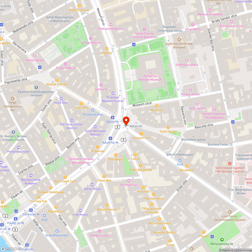 Forgalomsegítő javaslatok a Kálvin tér környékén. bejelentés helye