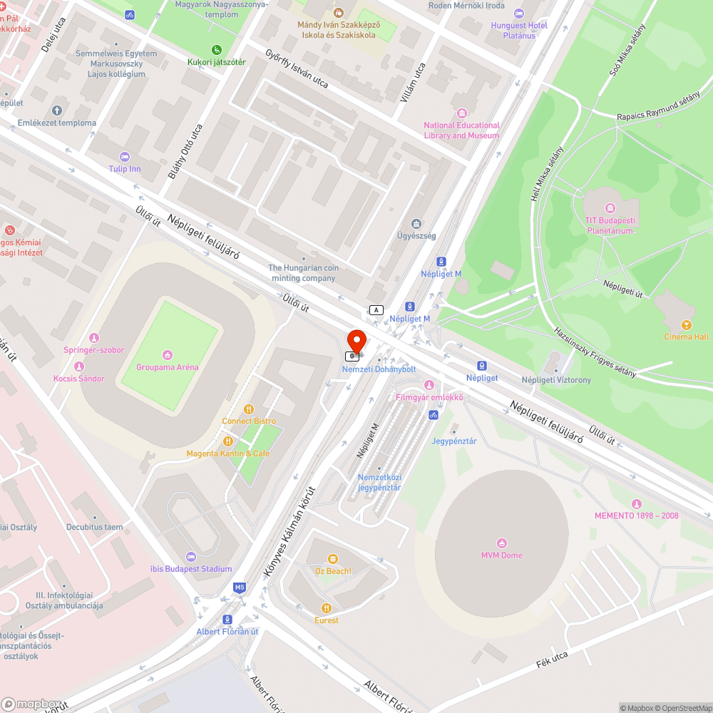 Matricázás tájékoztató táblán/térképen bejelentés helye