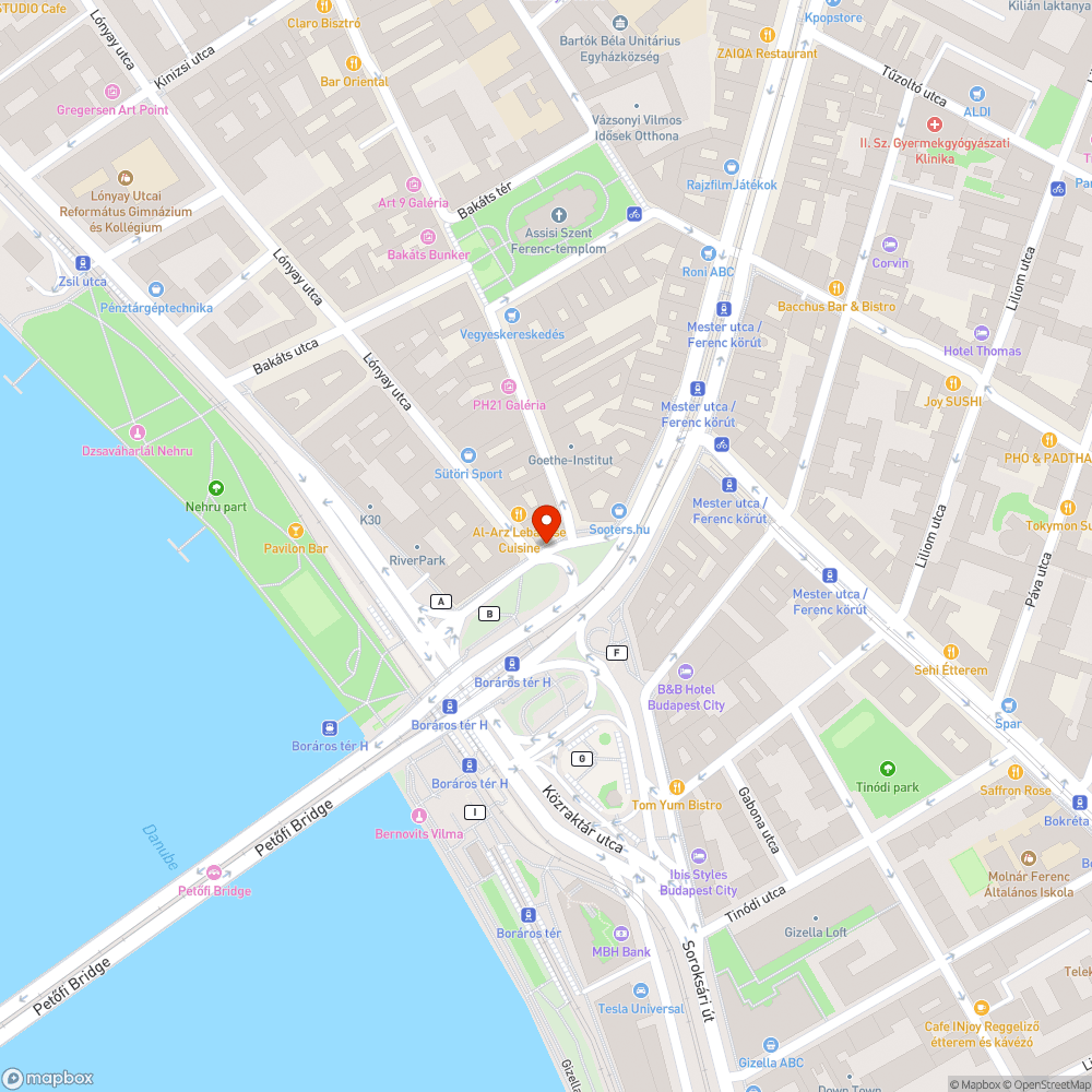 Boráros tér - Lónyay utca - az egyik világítótest nem működik bejelentés helye