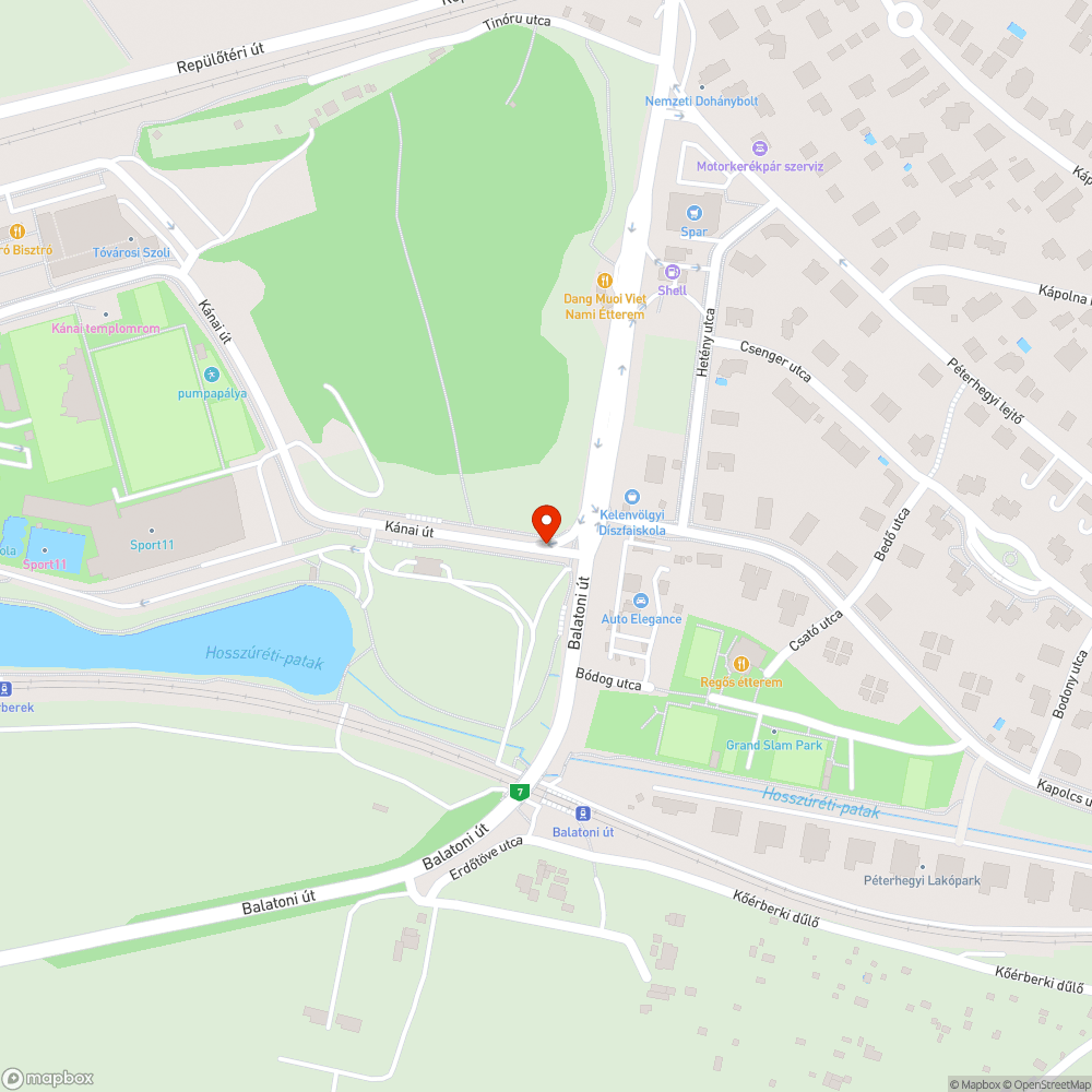 Kánai út - Balatoni út szabálytalan sávváltások bejelentés helye