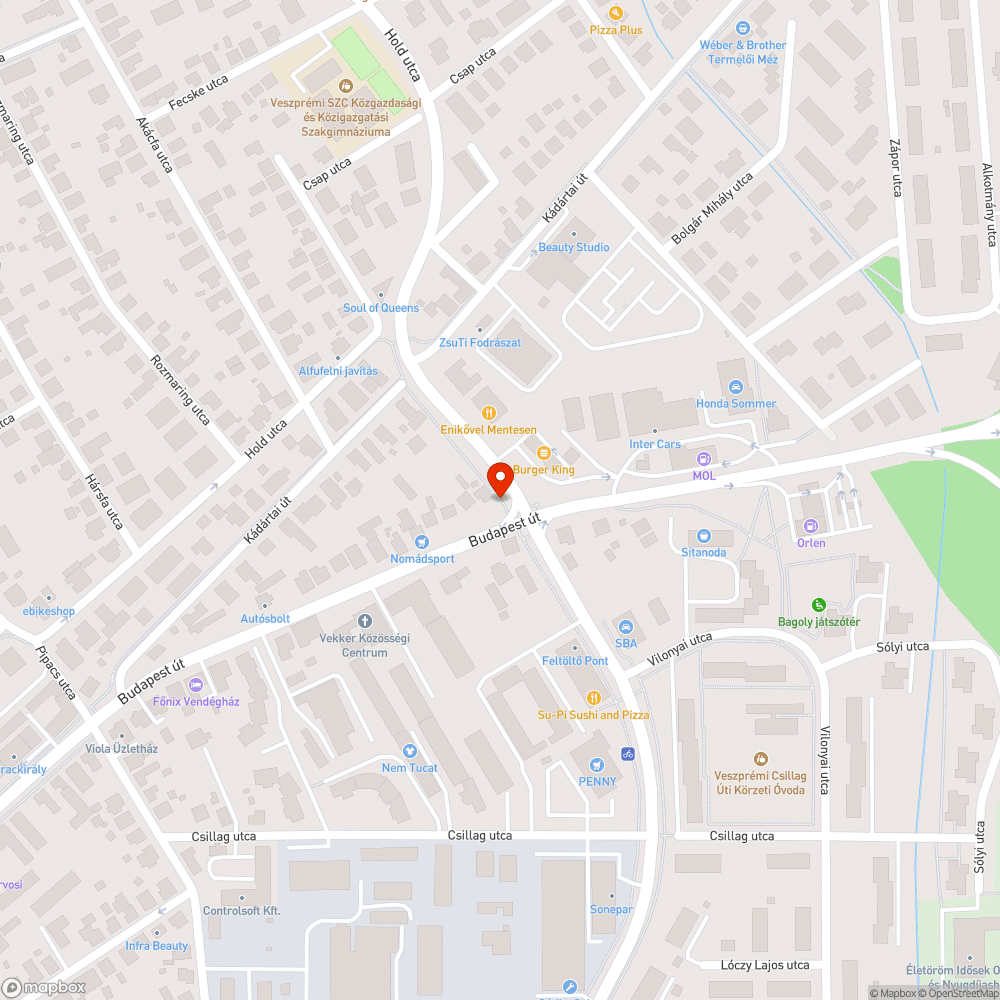 Kerékpárútra esett kerítéslábazat (betontömbök) bejelentés helye