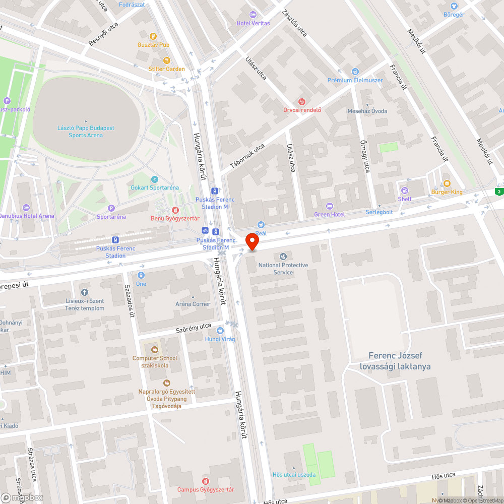 Mély kátyú bejelentés helye