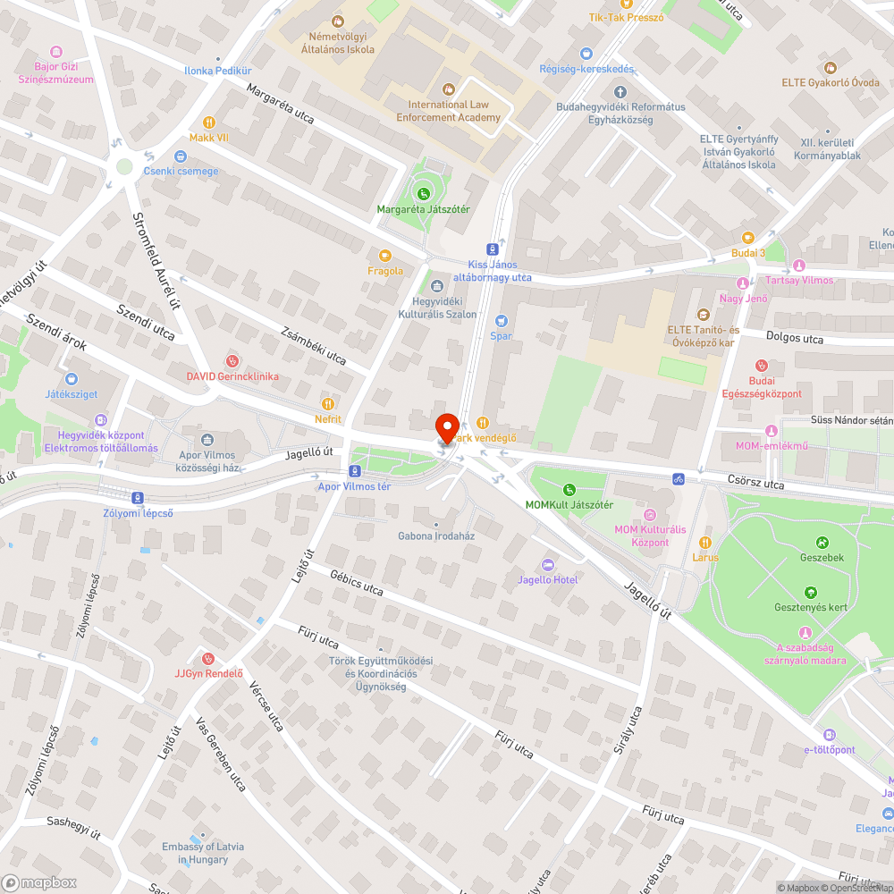 Apor VIlmos téri dugók bejelentés helye