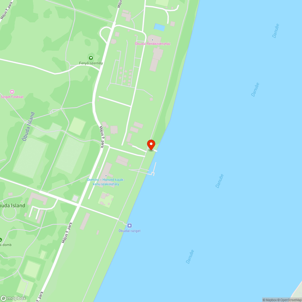 Kidőlt lámpaoszlop a Hajógyári szigeten bejelentés helye