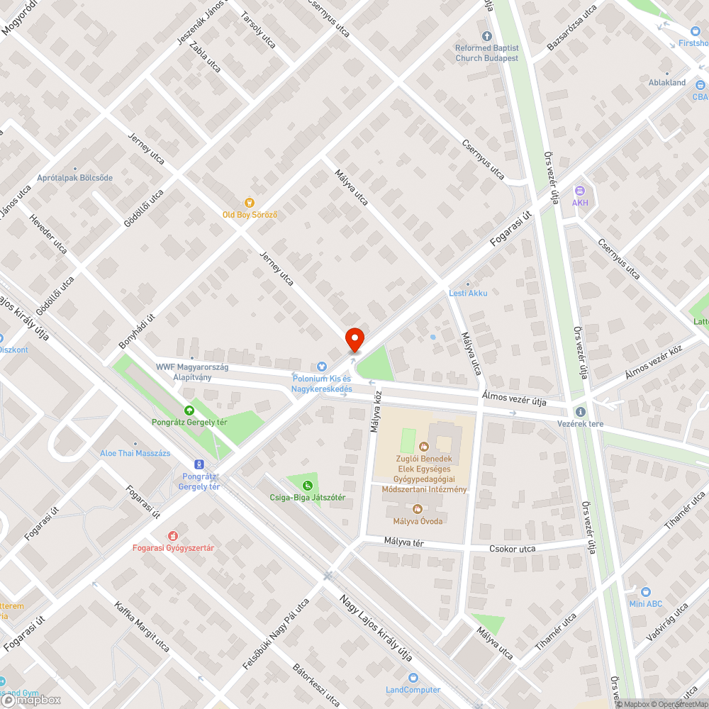 Fedél nélküli, instabil szemetes bejelentés helye