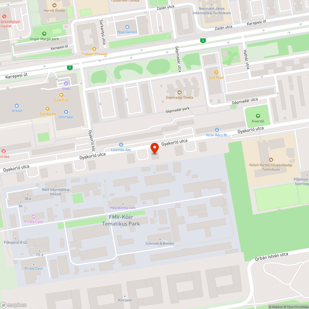 Avar zavar bejelentés helye