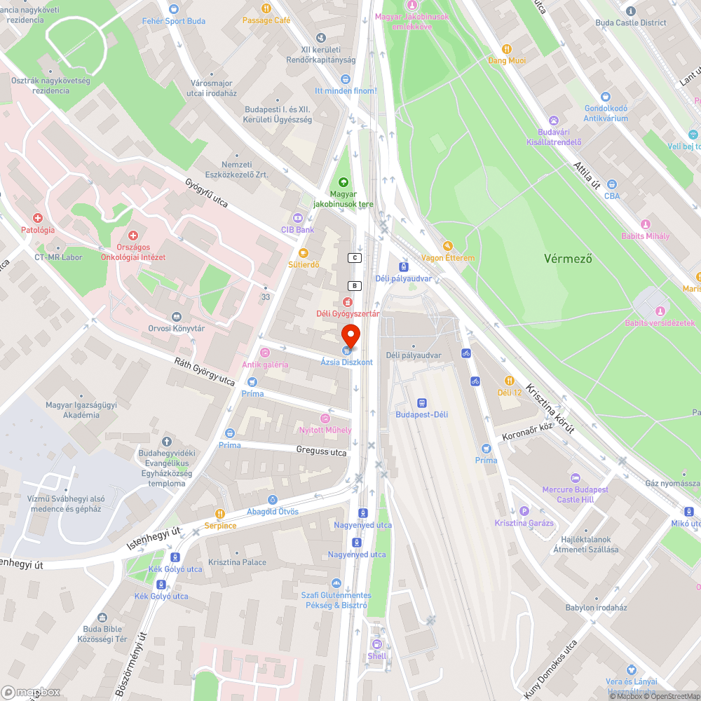 Buszokat akadályozó autók az Alkotás úton bejelentés helye