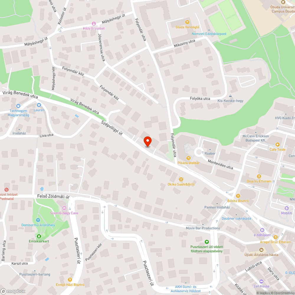 65-ös busz Virág Benedek utca buszmegálló bejelentés helye