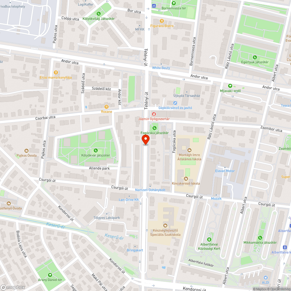 Tétényi úti közlekedési dugó bejelentés helye