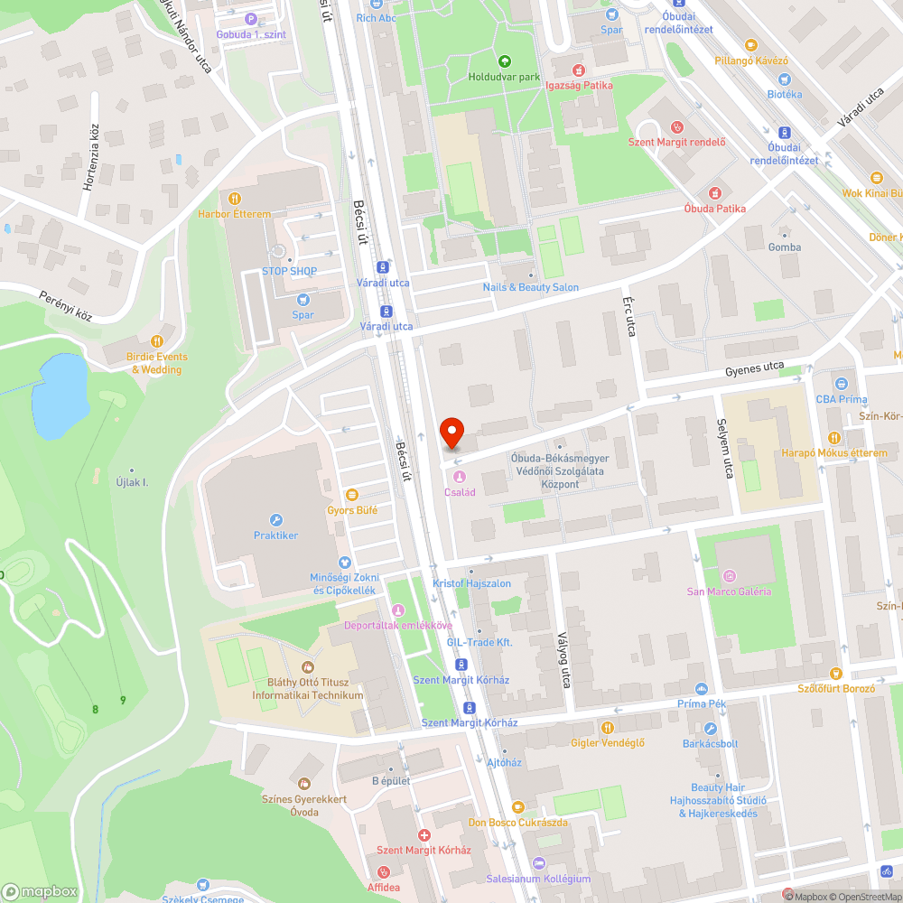 Bécsi út (205.) - Gyenes utca (17.) sarkán hibás fedlap bejelentés helye