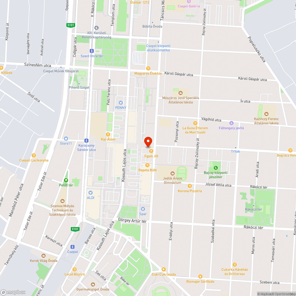 Út szélén felgyülemlett falevél bejelentés helye