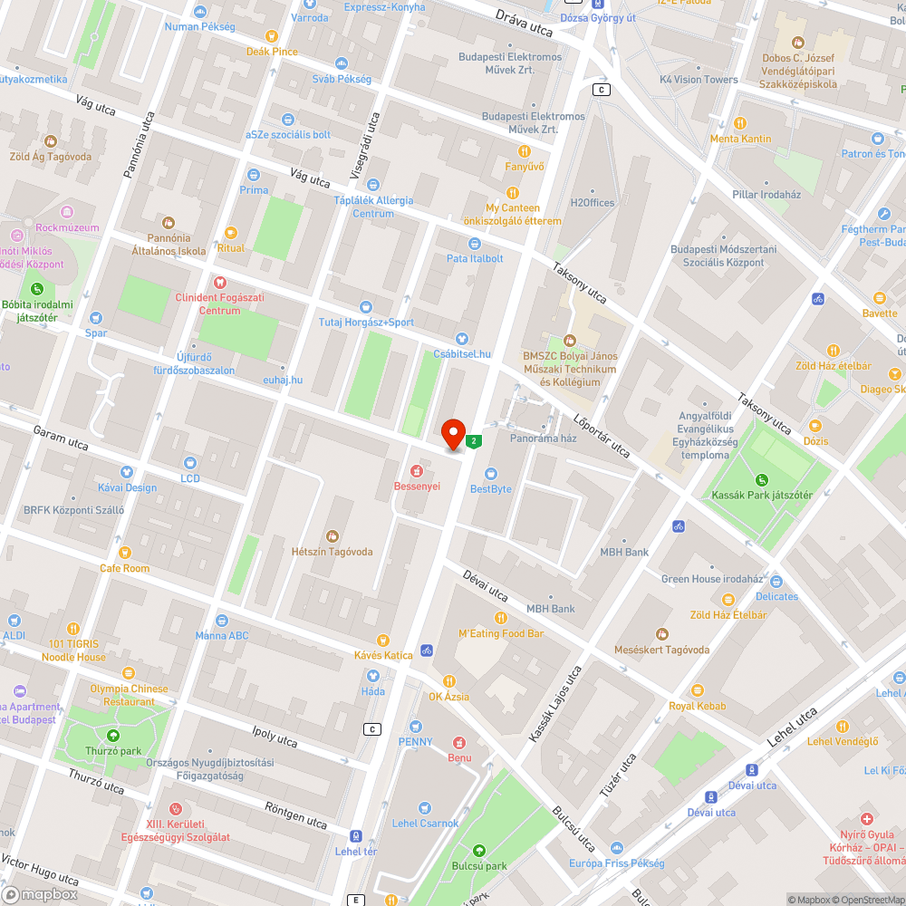 1134. Budapest, Váci út-Bessenyei u. Sarok. bejelentés helye