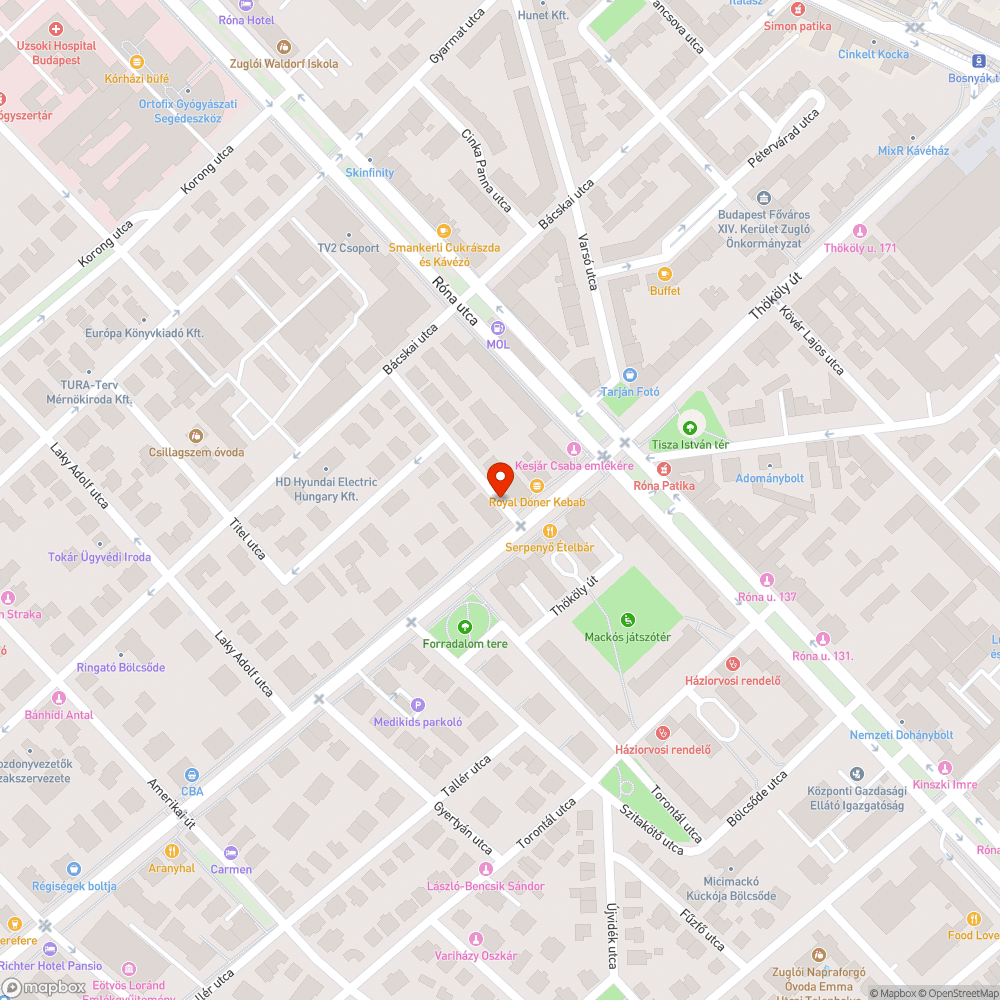 Swift az út   közepén bejelentés helye