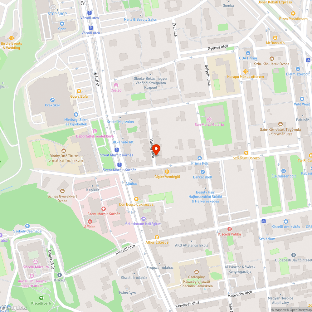 Műanyag konténer az úton bejelentés helye