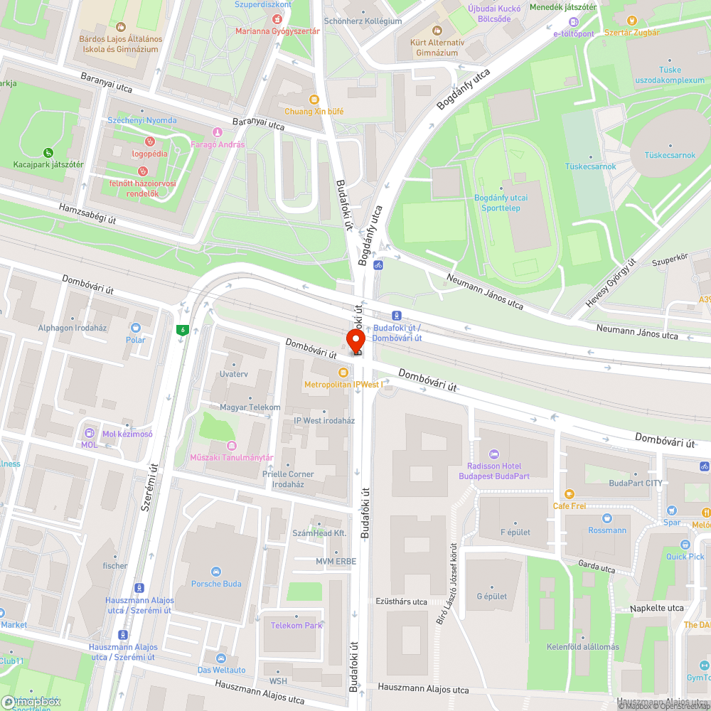 Letarolt pollerek a Budafoki-Dombóvári sarkon bejelentés helye