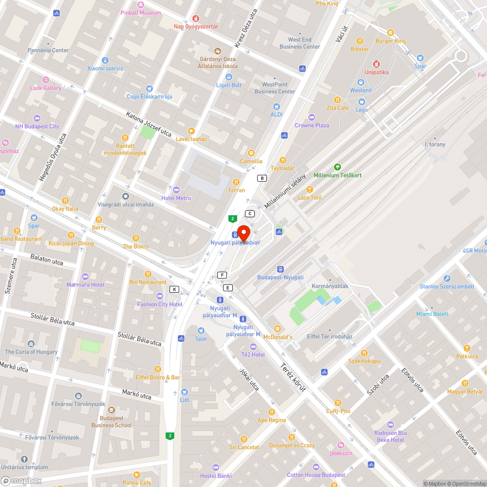 Elsötétítés a Nyugati aluljáróban bejelentés helye