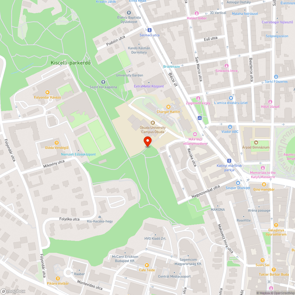 Közvilágítás a parkban bejelentés helye