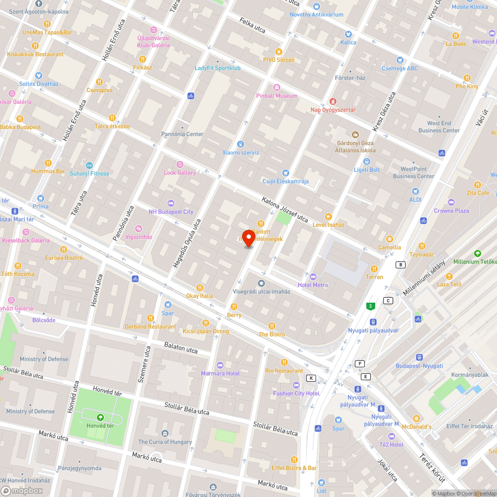 Törött üveg bejelentés helye