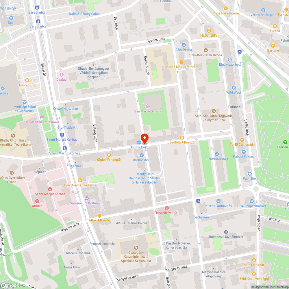 Süllyedő úttest bejelentés helye