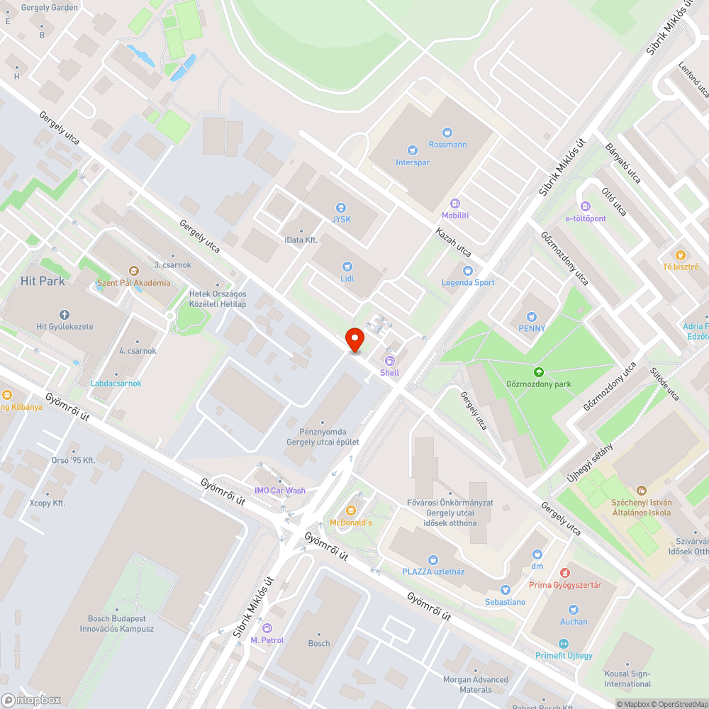 Megrongált jelzőtábla-oszlop bejelentés helye