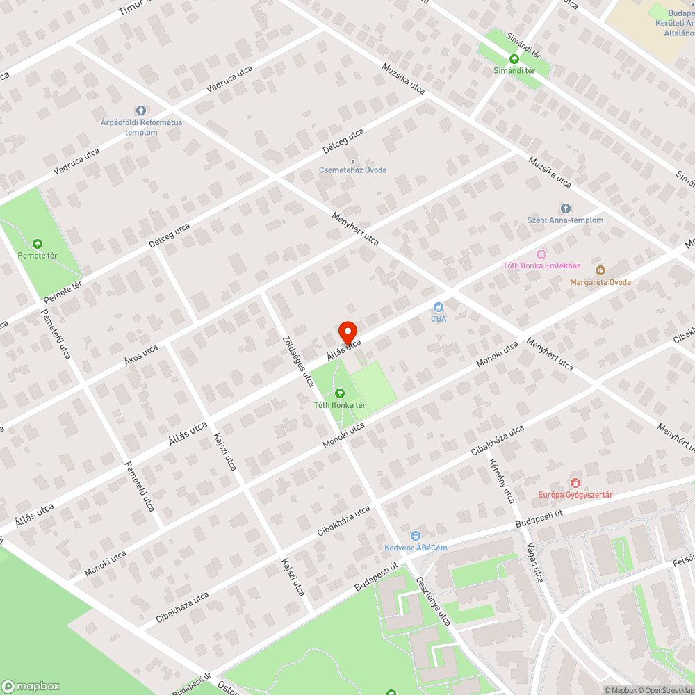 Olvashatatlan utcanévtábla bejelentés helye