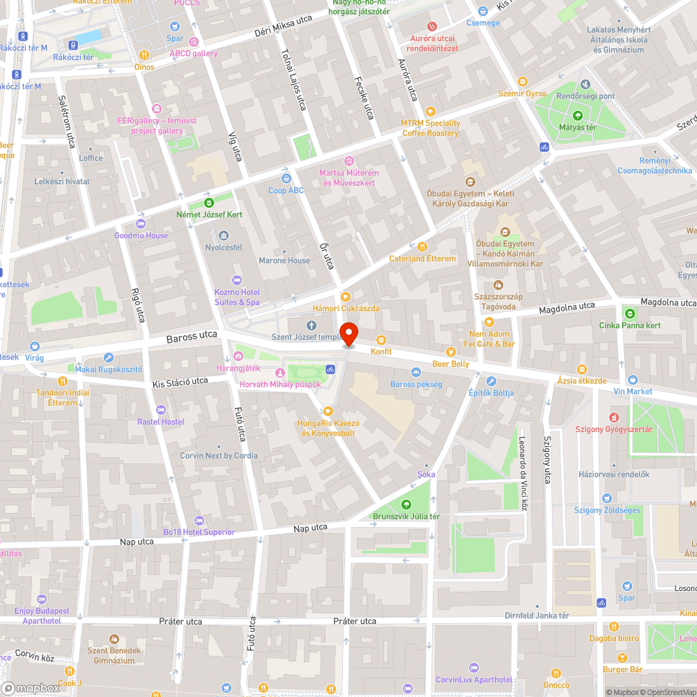 Keletkező kátyú bejelentés helye