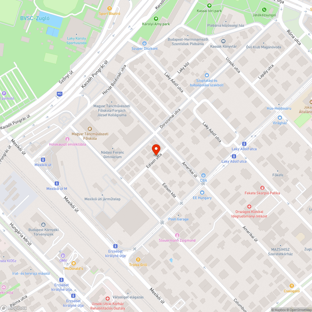 kátyú bejelentés helye