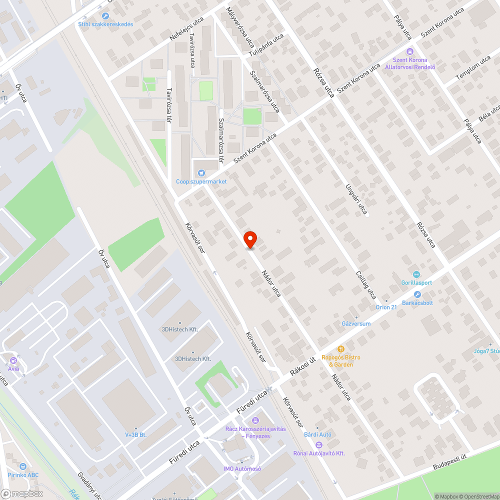 Kátyús utca bejelentés helye