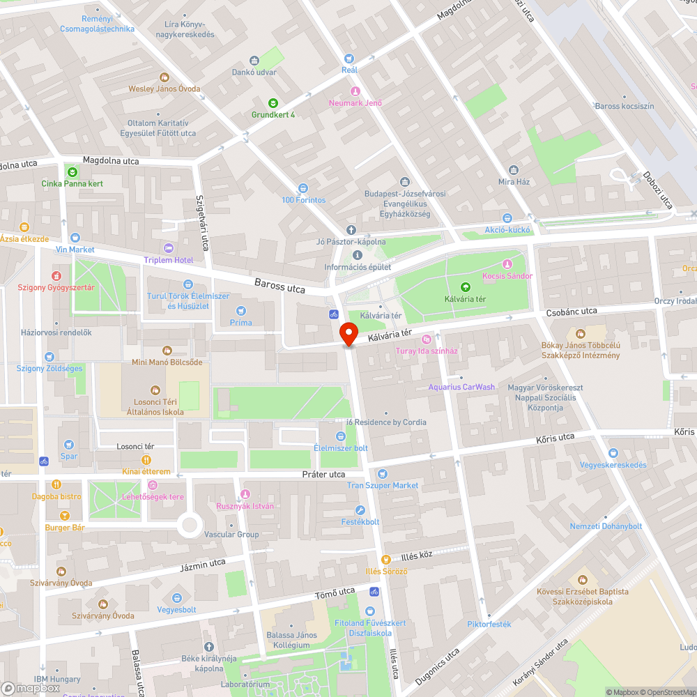 Szemétkupac a Kálvária tér sarkánál bejelentés helye