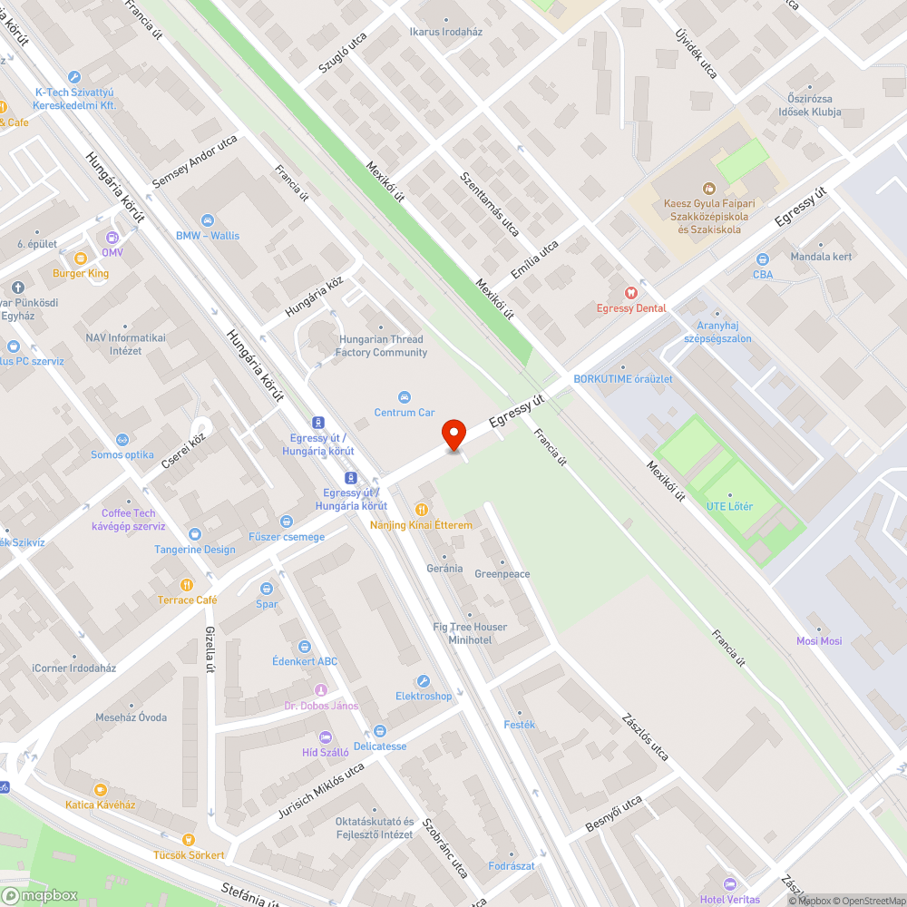 Egressy út/Hungária körút trolimegálló bejelentés helye