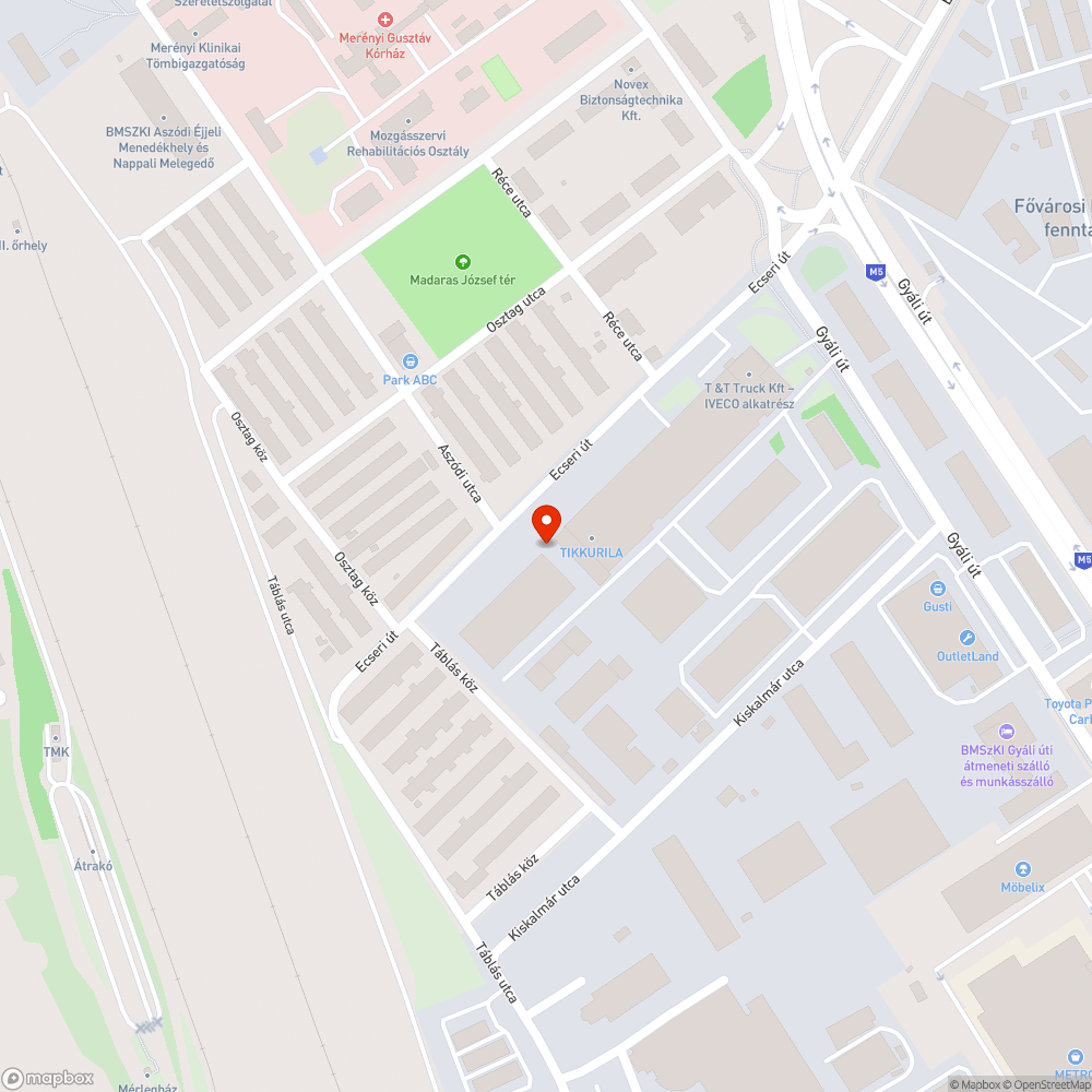 Szemét bejelentés helye