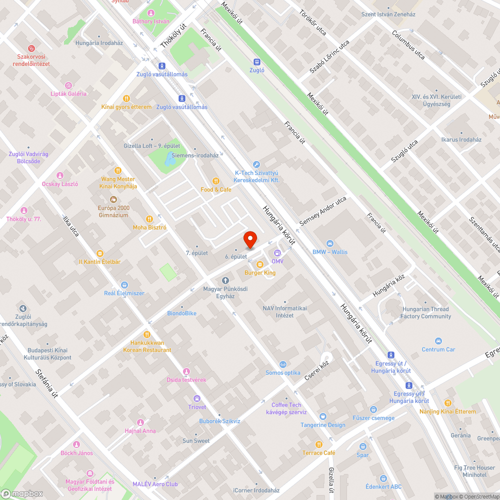 Elhagyatott autó bejelentés helye