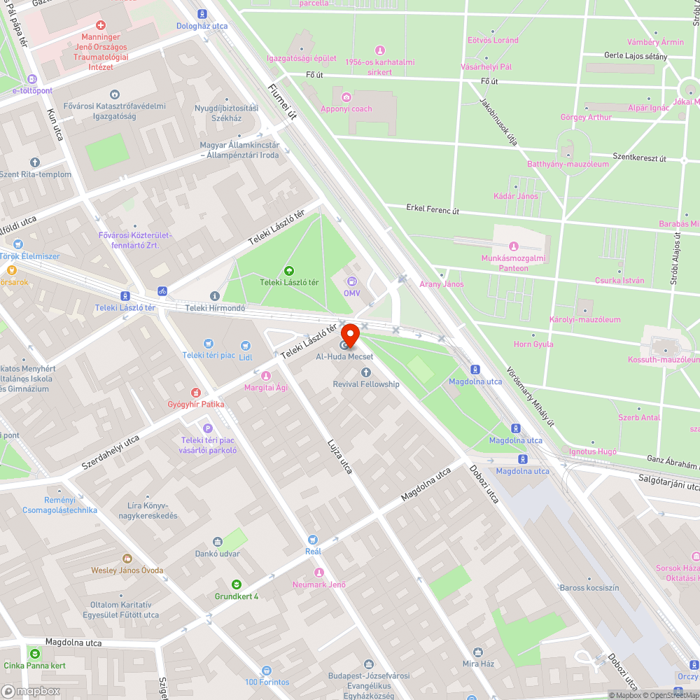 Megrongált szemetes bejelentés helye