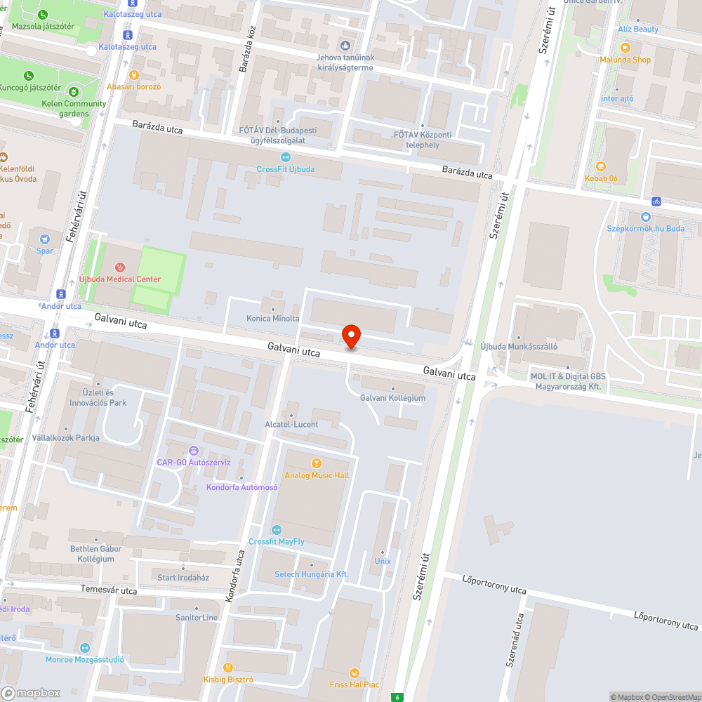 Elhagyott autó bejelentés helye