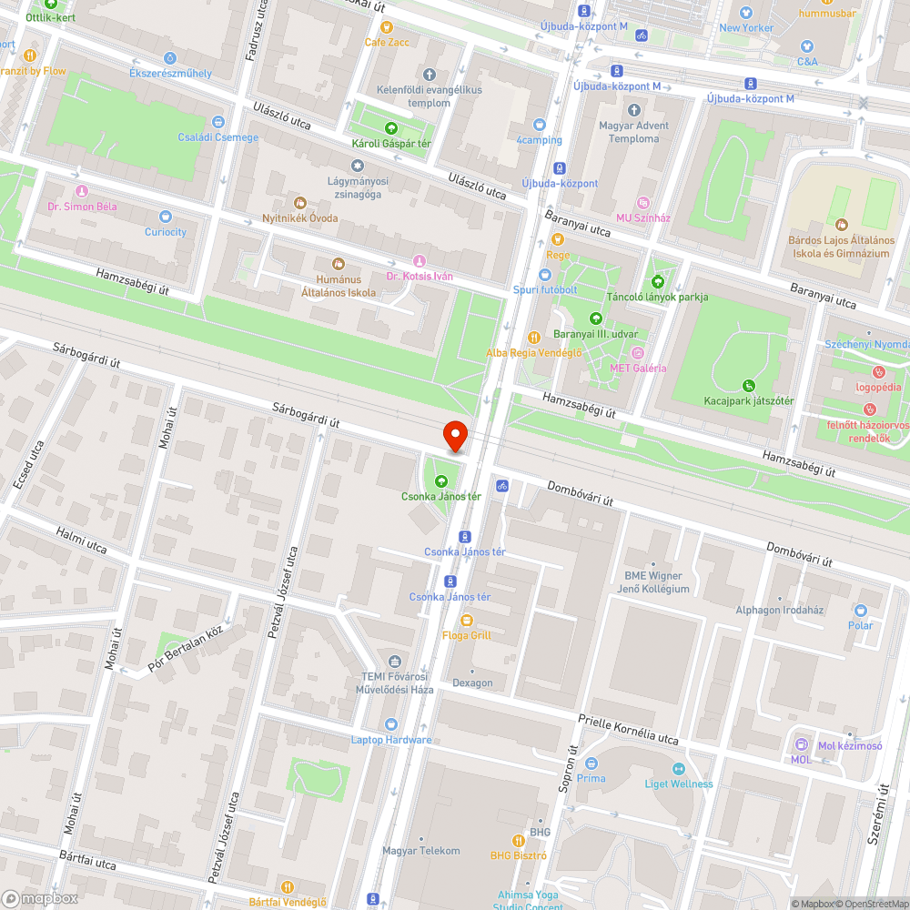 kátyú bejelentés helye