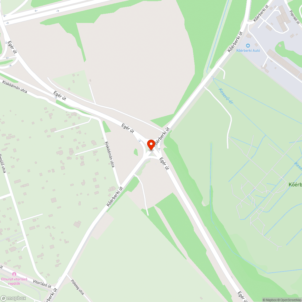 kátyú bejelentés helye