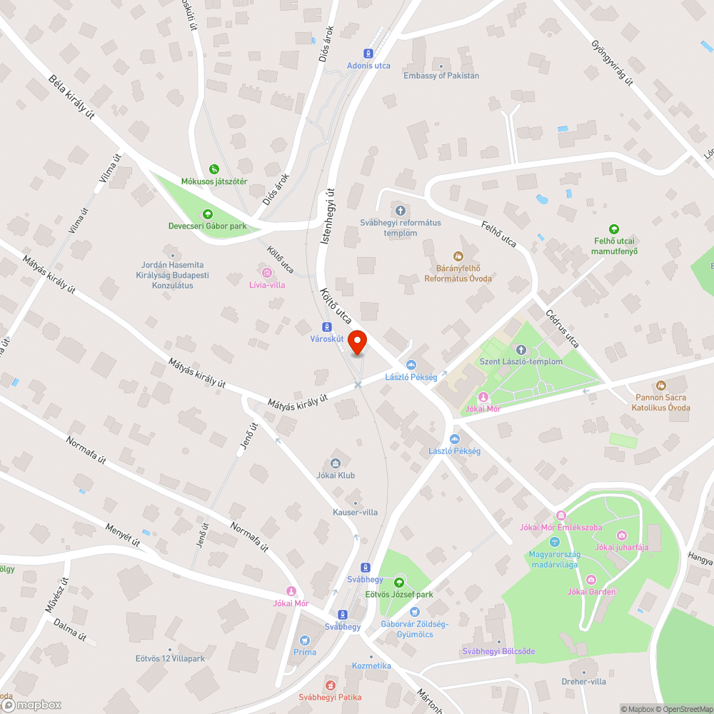 Megsüllyedt aknafedél (beszakadhat?) bejelentés helye