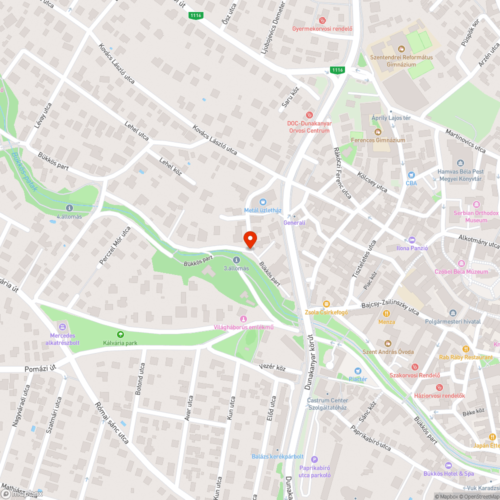 Bükkös part és Virág utca találkozásánál lévő tábla helyzete bejelentés helye