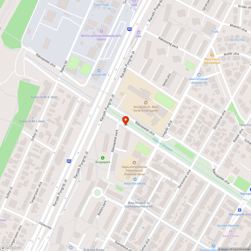 Kátyú bejelentés helye