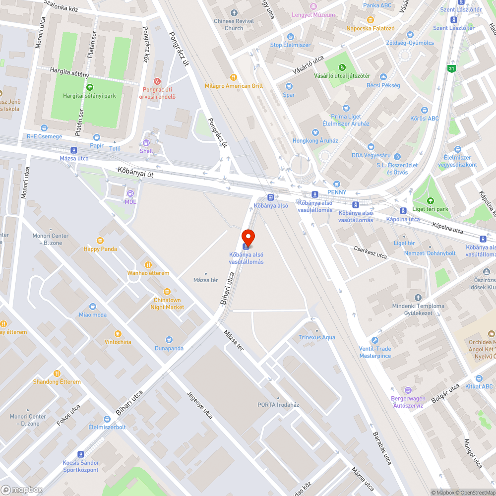 Összefirkált megálló bejelentés helye