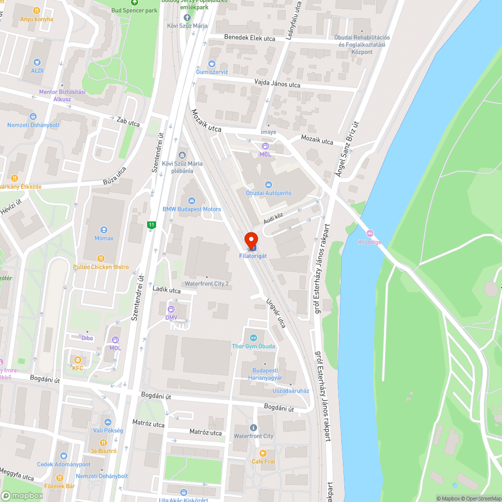 Baloldalra kihelyezett jelzőtábla bejelentés helye