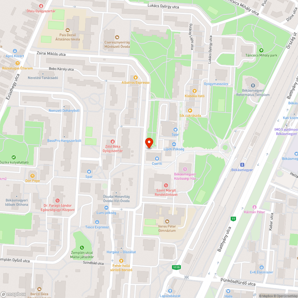 Kátyú bejelentés helye