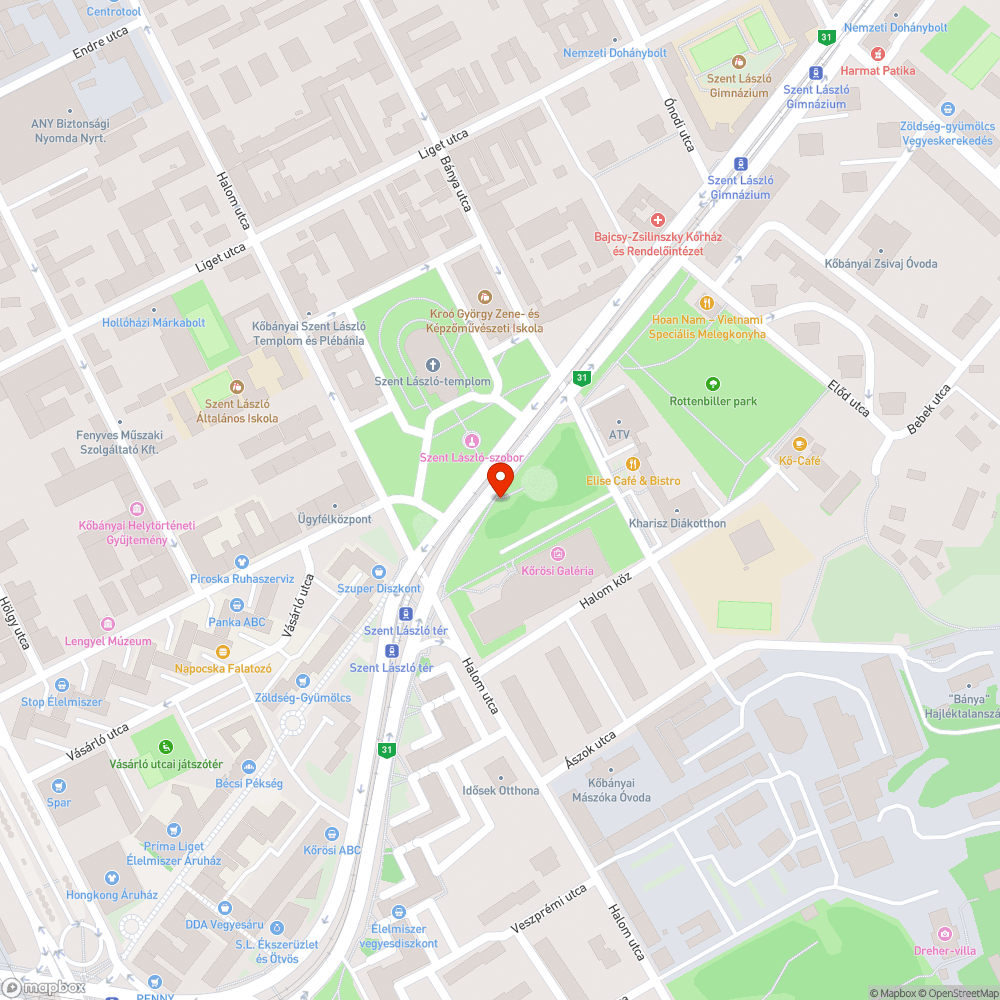 dőlő félben lévő fa bejelentés helye