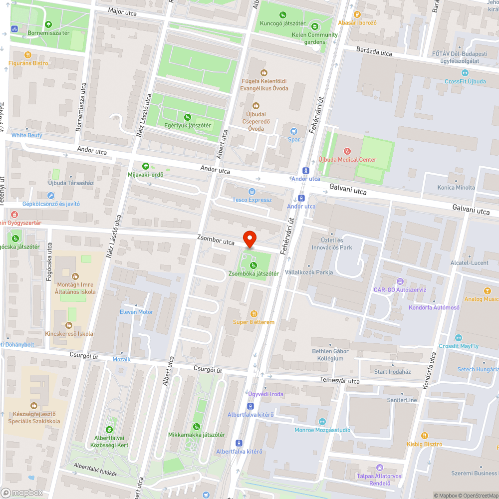 Szemét a Zsombor utcában bejelentés helye