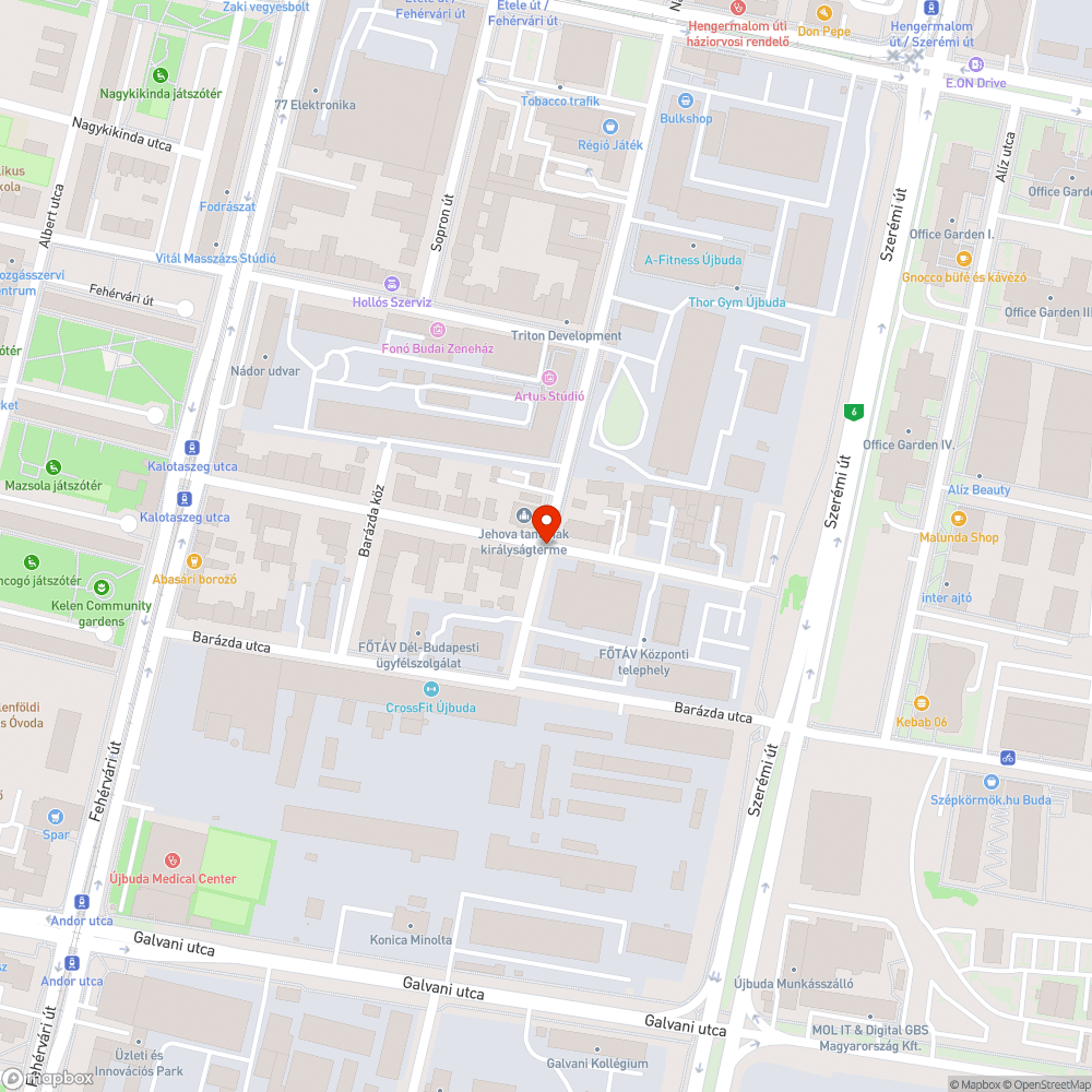 Kátyú a Kalotaszeg utcában bejelentés helye