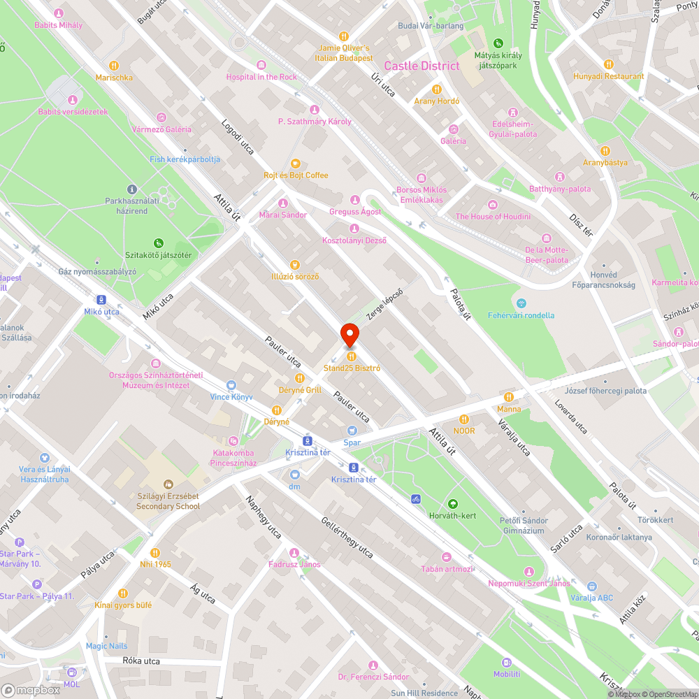 Nem biztonságos időköz szabad jelzések közt az Attila út Roham utca sarkánál bejelentés helye